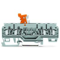 Złączka 4-przewodowa rozłączalno-pomiarowa, 2,5mm2 z uchylnym łącznikiem nożowym, szara | 280-874 Wago