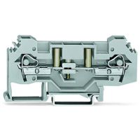 Złączka 2-przewodowa rozłączalno-pomiarowa 6mm2 z gniazdami pomiarowymi 4mm2, szara | 282-131 Wago