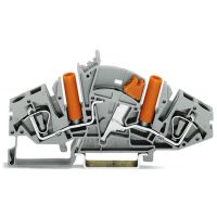 Złączka 2-przewodowa rozłączalno-pomiarowa 6mm2, z izolowanymi gniazdami pomiarowymi, szara | 282-821 Wago