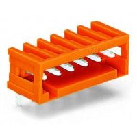 Wtyk THT 1.0x1.0mm solder pin konstrukcja kątowa, pomarańczowa | 734-272 Wago