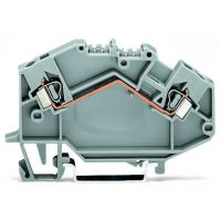 Złączka 2-przewodowa 2,5mm2, szara | 780-601 Wago