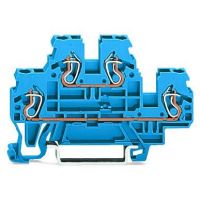 Złączka 2-piętrowa przelotowa/przelotowa, niebieski | 870-504 Wago