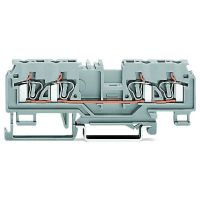 Złączka przelotowa 4-przewodowa 4mm2, pomarańczowa | 880-832 Wago