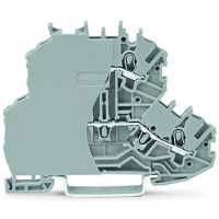 Złączka 2-piętrowa przelotowa/przelotowa, szara | 2000-2201/099-000 Wago