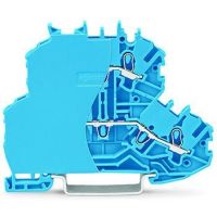 Złączka 2-piętrowa przelotowa/przelotowa, niebieski | 2000-2204/099-000 Wago