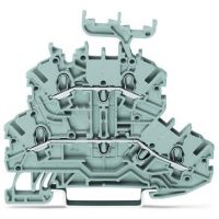 Złączka 2-piętrowa przelotowa/przelotowa, szara | 2000-2233 Wago