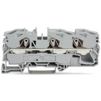 Złączka 3-przewodowa przelotowa 16mm2, żółty | 2016-1306 Wago