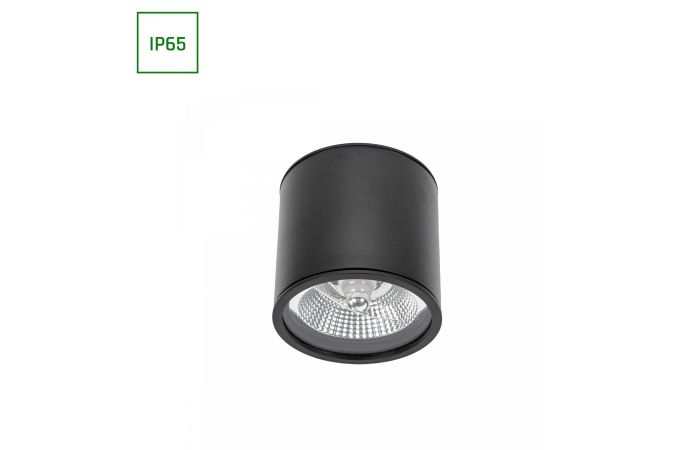 Oprawa natynkowa CHLOE AR111 GU10 250V IP65 120X115mm czarna okrągła nieruchoma | SLIP005032 Wojnarowscy