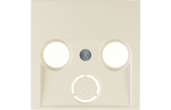 Płytka czołowa do gniazda antenowego 2- i 3-wyjściowego, kremowy, B.Kwadrat | 5312038982 Hager