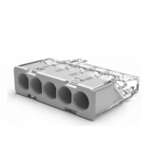 Szybkozłączka mini PC-215S, 5-torowa drut, 0,2-2,5mm2, 24A, 450V (opak=100szt) | PC-215S Trytyt