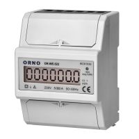 Wskaźnik zużycia energii elektrycznej 1-fazowy, 80A, 5 modułÓW, DIN TH-35mm | OR-WE-522 Orno