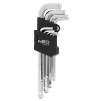 Klucze imbusowe 1,5-10mm 10szt. z końcówką kulistą | 09-525 NEO TOOLS