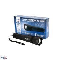 Latarka hybrydowa LED ZOOM 1200mAh IP42 | C49-LTK01 Bemko