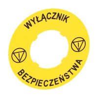 Dysk do przycisków grzybkowych, zewnętrzne fi 60mm, wyłącznik bezpieczeństwa | LPXAU122 Lovato Electric