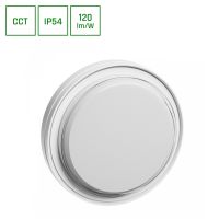 Oprawa PASTILO 15W 1650lm CCT 2700/4000/6000K IP54 IK10 221x47mm biała okrągła wyb. barwy światła | SLI042003CCT_PW Wojnarowscy