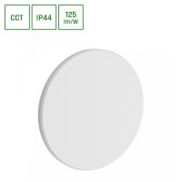 Oprawa na elewację PIATTA 12W 1000lm CCT 3000/4000/6000K 230V IP44 180x47MM biała okrągła | SLI003041CCT_PW Wojnarowscy