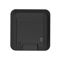 Gniazdo p/t pojedyncze z uziemieniem 2P+Z AQUANT 2K, antracytowy | 5041-77 Elektro-Plast Nasielsk