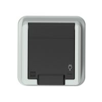 Gniazdo p/t pojedyncze z uziemieniem 2P+Z AQUANT 2K, szary | 5041-70 Elektro-Plast Nasielsk