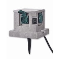 Słupek ogrodowy z czterema gniazdami i czujnikiem zmierzchu | TGS244FS BestService