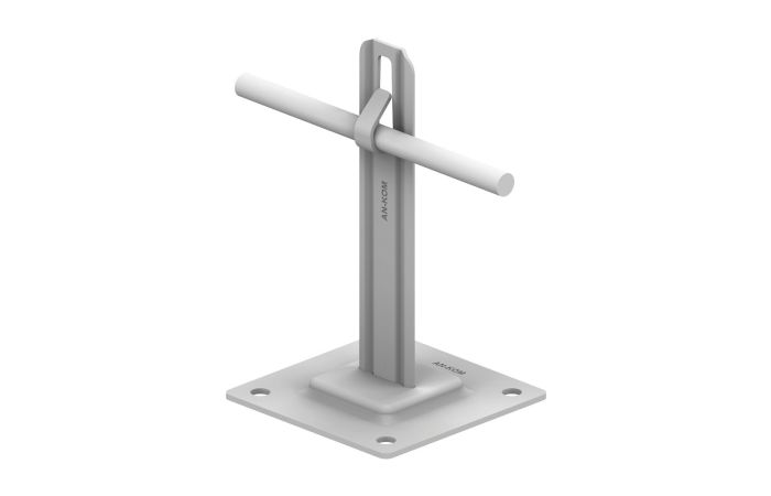 Uchwyt na płytce stalowej H=12cm Z-zagięcie /OG/ | C192640 An-kom