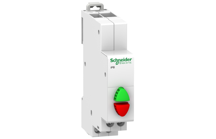 Przycisk podwójny (z samopowrotem) iPB-20-11-2-G/R 20A 1NO/1NC szary/czerwony, Acti 9 | A9E18034 Schneider Electric