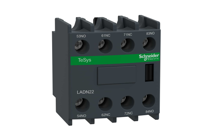 Blok styków pomocniczych 2NO+2NC zaciski srubowe, Tesys | LADN22 Schneider Electric