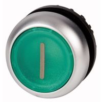 Napęd przycisku podświetlany z samopowrotem płaski, M22-DL-G-X1, zielony RMQ-Titan | 216938 Eaton