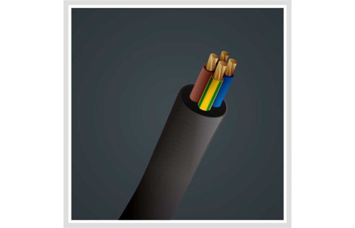 Przewód w izolacji gumowej H07RN-F (OnPD) 4x2,5 żo 450/750V KRĄŻEK | 5907702812984-K EK Elektrokabel