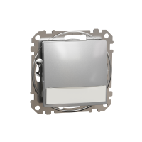 Przycisk z etykietą i podświetlany 12VAC srebrny aluminiowy | SDD113143L Schneider Electric