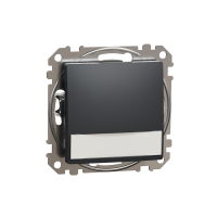 Przycisk z etykietą i podświetlany 12VAC, czarny antracyt | SDD114143L Schneider Electric