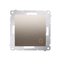 Przycisk „światło” (moduł) 10AX, 250V, szybkozłącza, złoty mat DS1.01/44 Simon 54 | DS1.01/44 Kontakt Simon