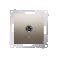 Gniazdo antenowe TV pojedyncze, do instalacji indywidualnych, złoty mat DAK1.01/44 Simon 54 | DAK1.01/44 Kontakt Simon