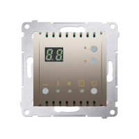 Regulator temperatury z wyświetlaczem z czujnikiem wewnętrznym (moduł) 16(2) A, 230V, złoty mat | DTRNW.01/44 Kontakt Simon
