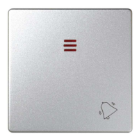 Klawisz z oczkiem i piktogramem "dzwonek"do mechanizmów serii 75, aluminium 82015-93 Simon 82 | 82015-93 Kontakt Simon