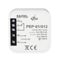 Przekaźnik elektromagnetyczny dopuszkowy 12VAC/DC, 10A TYP: PEP-01/012 | EXT10000258 Zamel