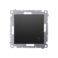 Przycisk „światło” (moduł) 10AX, 250V~, szybkozłącza, czarny mat, Simon 54 | DS1.01/49 Kontakt Simon