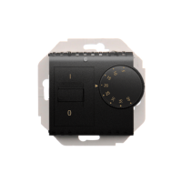Regulator temperatury z czujnikiem wewnętrznym (moduł) 16(2) A 230V, na wkręty, czarny mat, Simon 54 | DRT10W.02/49 Kontakt Simon