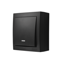 Łącznik schodowy IP44 z podświetleniem bez piktogramu 10AX 250V zaciski śrubowe czarny Aquaclick | ACW6L/X/49 Kontakt Simon