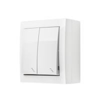 Łącznik schodowy podwójny IP44 10AX 250V zaciski śrubowe biały Aquaclick | ACW6/2/11 Kontakt Simon