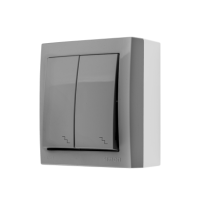 Łącznik schodowy podwójny IP44 10AX 250V zaciski śrubowe szary Aquaclick | ACW6/2/16 Kontakt Simon