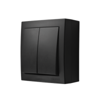 Łącznik schodowy podwójny IP44 bez piktogramu 10AX 250V zaciski śrubowe czarny Aquaclick | ACW6/2/X/49 Kontakt Simon