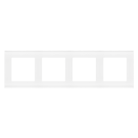 Ramka 4-krotna Nature, Szkło mrożone białe Simon 55 | TRN4/170 Kontakt Simon