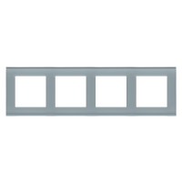 Ramka 4-krotna Nature, Szkło mrożone szare Simon 55 | TRN4/176 Kontakt Simon