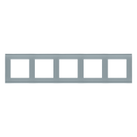 Ramka 5-krotna Nature, Szkło mrożone szare Simon 55 | TRN5/176 Kontakt Simon