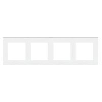 Ramka 4-krotna DUO, Biała, podstawa chrom Simon 55 | TRD4.163/111 Kontakt Simon