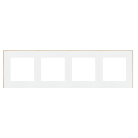 Ramka 4-krotna DUO, Biała, podstawa złota Simon 55 | TRD4.166/111 Kontakt Simon