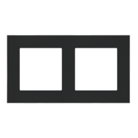 Ramka 2-krotna DUO, Czarna, podstawa chrom Simon 55 | TRD2.163/149 Kontakt Simon