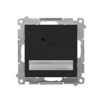 Oprawa oświetl LED 230 V z czujnikiem ruchu (1,23 W). Barwa ciepła biała 3100K, Czarny mat Simon 55 | TOSC3K.01/149 Kontakt Simon
