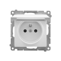 Gniazdo wtyczkowe IP44 bez uszczelki (moduł) 16A 250V, szybkozłącza. Biały mat Simon 55 | TGZ1BCUZ.01/111 Kontakt Simon