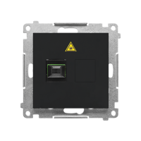 Gniazdo światłowodowe / optyczne pojedyncze SC/APC (moduł), Czarny mat Simon 55 | TGS1.01/149 Kontakt Simon